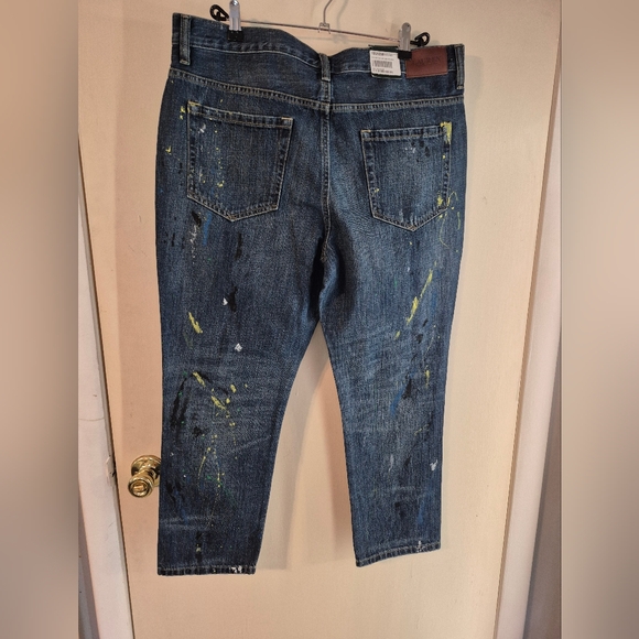 Ralph Lauren Paint Splatter Girlfriend Jeans - Size 14 - Picture 2 of 10